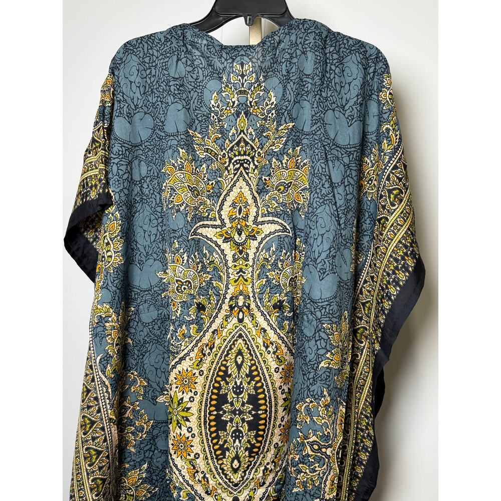 Women's Kaftan Print Kimono Stylish Loungewear, Beach Cover-Up - Picture 4 of 4
